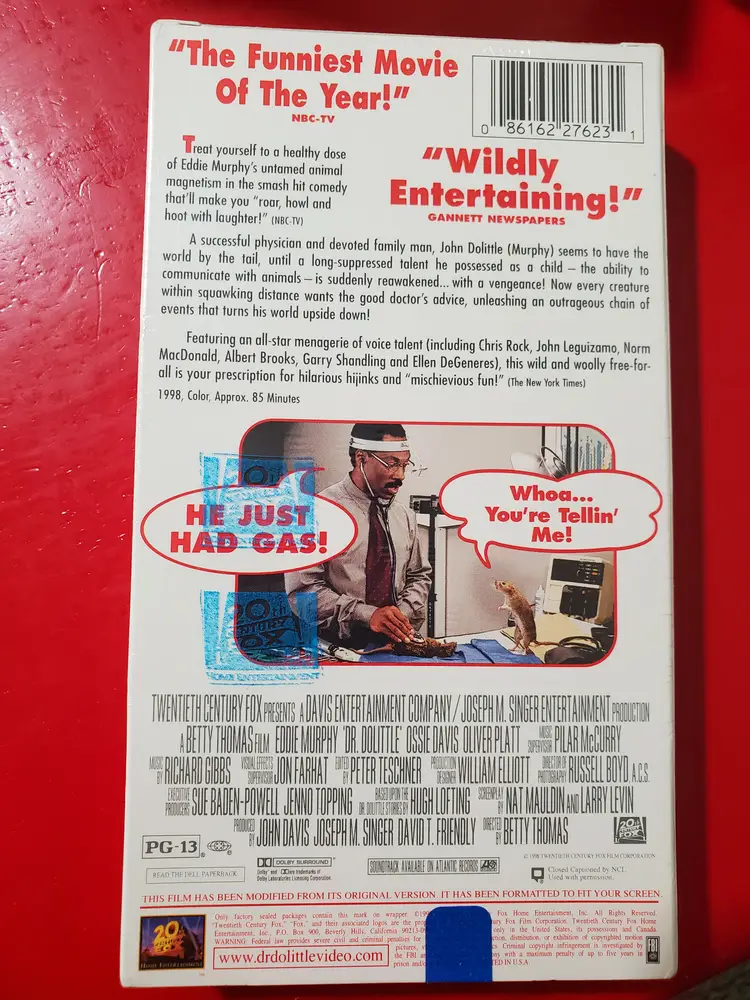 Dr. Dolittle Eddie Murphy (VHS, 1998) - New & Sealed! from Shopko