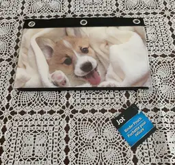 Jot Brand Pembroke Welsh Corgi Puppy Plastic Binder Pencil Zipper Pouch School