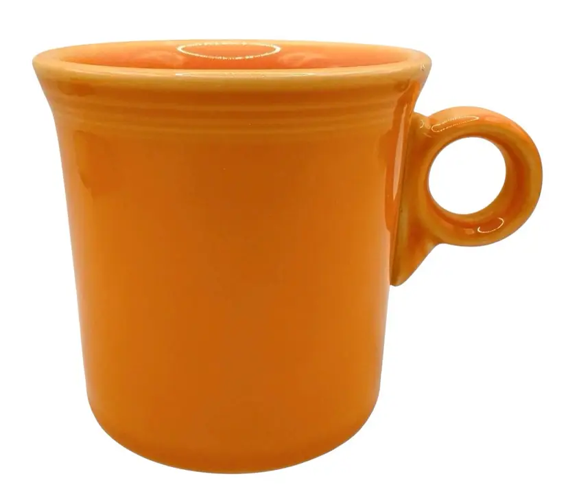 Fiesta Ware Tangerine Orange O Ring Coffee Mug 10oz Homer Laughlin USA 3.5”