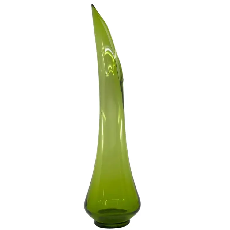 LE Smith Simplicity Avocado Smoothie Fat Bottom Swung Vase 24.5” Tall 9” Mouth