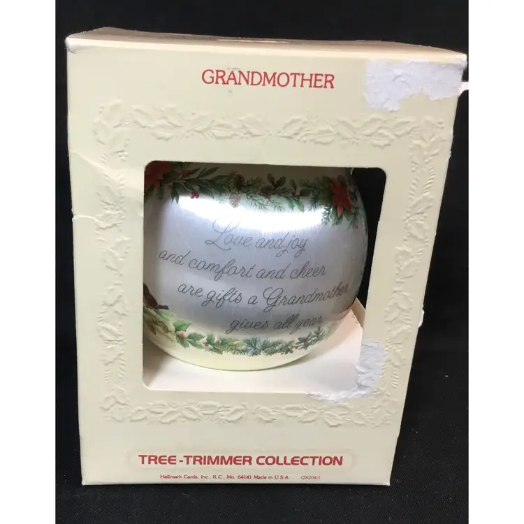 Hallmark Keepsake Ornament Grandmother 1980, Christmas Ball, Vintage Boxed