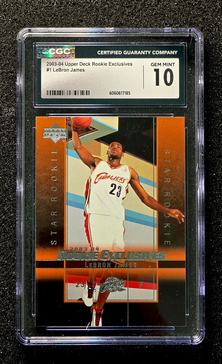 2003 Upper Deck Basketball #1 LeBron James RC Rookie Exclusives CGC 10 Gem Mint