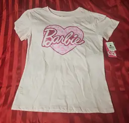 NWT Girls Youth Barbie Heart Pink T-Shirt Size 14