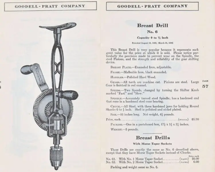 Goodell-Pratt breast drill