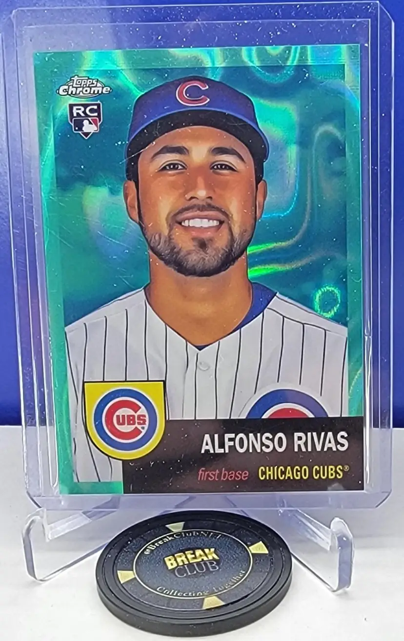 Alfonso Rivas 2022 Topps Chrome Platinum Aqua Wave Rookie Refractor /299 Chicago Cubs