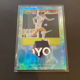 SAVANNAH DEMELO Blue “YO” Relic #9/10 Racing Louisville 2024 Parkside Pacific NWSL Soccer Card