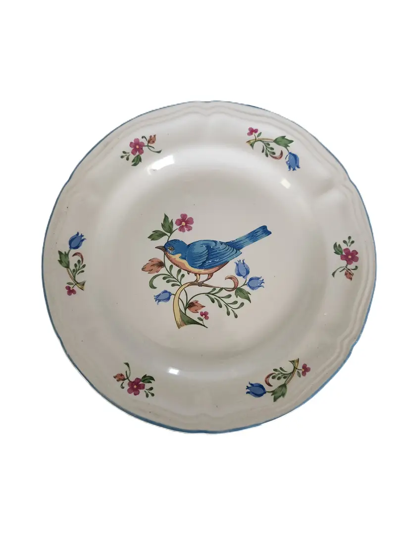 36-Tienshan Stoneware Aviary Plate 10 1/2 Inches