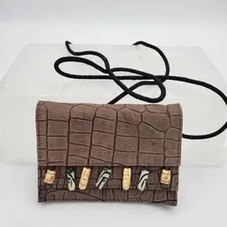 Small Ashru Cross Body Bead Trim 2 Pockets Snap/magnetic closure