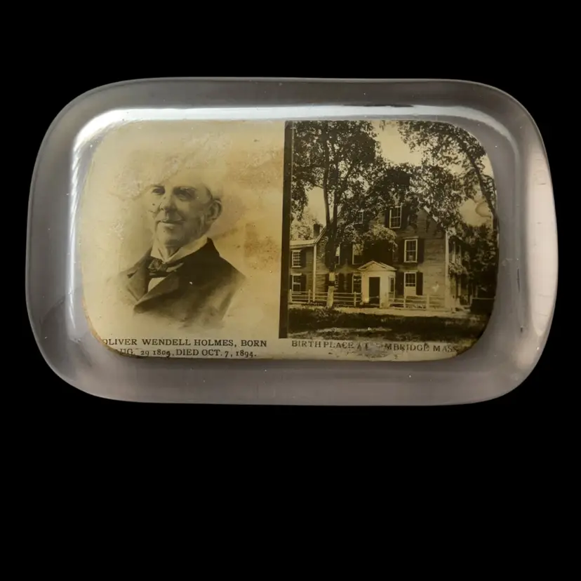 #21 Antique Oliver Wendell Holmes Sr. .5”T X 4” L **As Is** Picture Wear Invented The Stereoscope