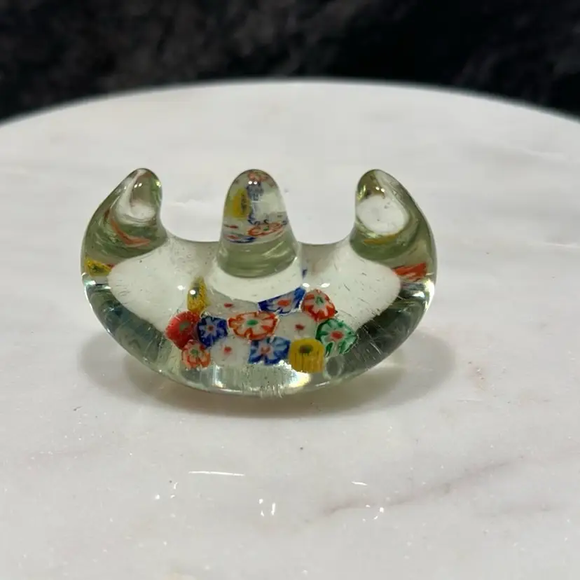 Vintage Chinese Glass Chopstick Holder