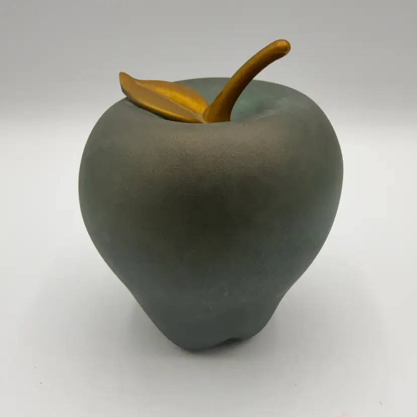 Green Gold Pottery Apple AS IS