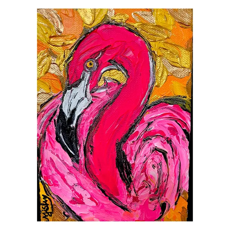 Flo
Original Painting
On 5”x7”Canvas
Flamingo Art❤️