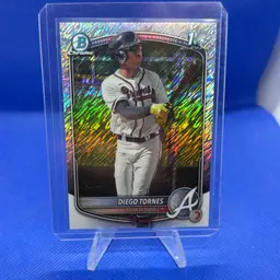 Diego Tornes 2025 Bowman Chrome Shimmer 1st Atlanta Braves