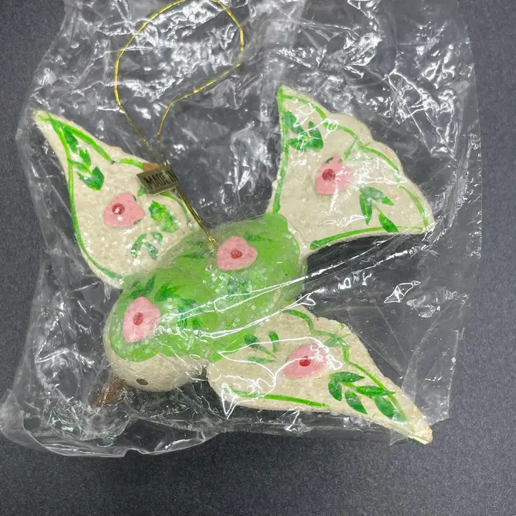 Kurt Adler Wooden Bird Christmas Ornament Vintage New Old Stock Holiday Decor