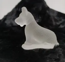 Frosted Glass Scottie Dog Figurine