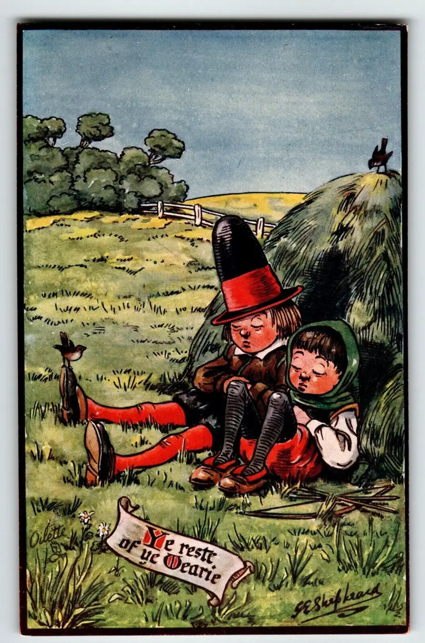 YE MAKERS OF YE MUSICK Tuck Postcard Dutch Artist Signed G.E. Shepheard 8621