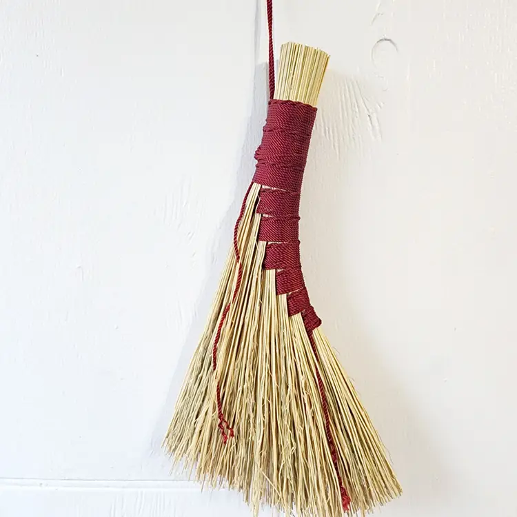 Burgundy Hen Wing Whisk ~ Altar Besom