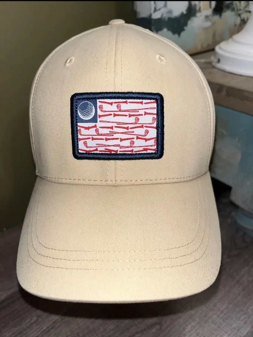 #02 New Mens Tommy Bahama  Flag Golf Cap Snapback Trucker Patch Hat - NWT