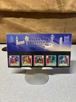 Royal Mail Gilbert & Sullivan Mint Stamps – Complete Set of 5 (Theater Theme)