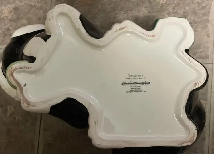 2004 Cute Kitty Florida Market Place Meowy Christmas Hand Painted Cat Cookie Jar