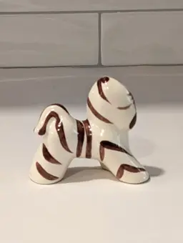 Vintage Rio Hondo Ceramic California Pottery Horse figurine cream and brown