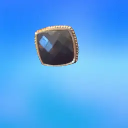 Vintage Go, Tone, Black Square Ring Size 8 1/2