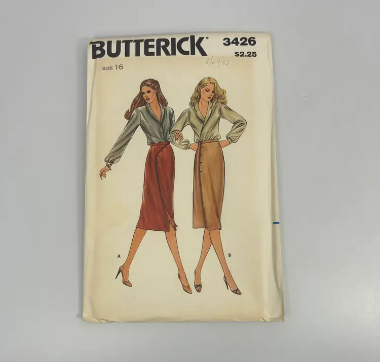 Vintage Butterick Pattern #3426 Size 16 Misses Skirt