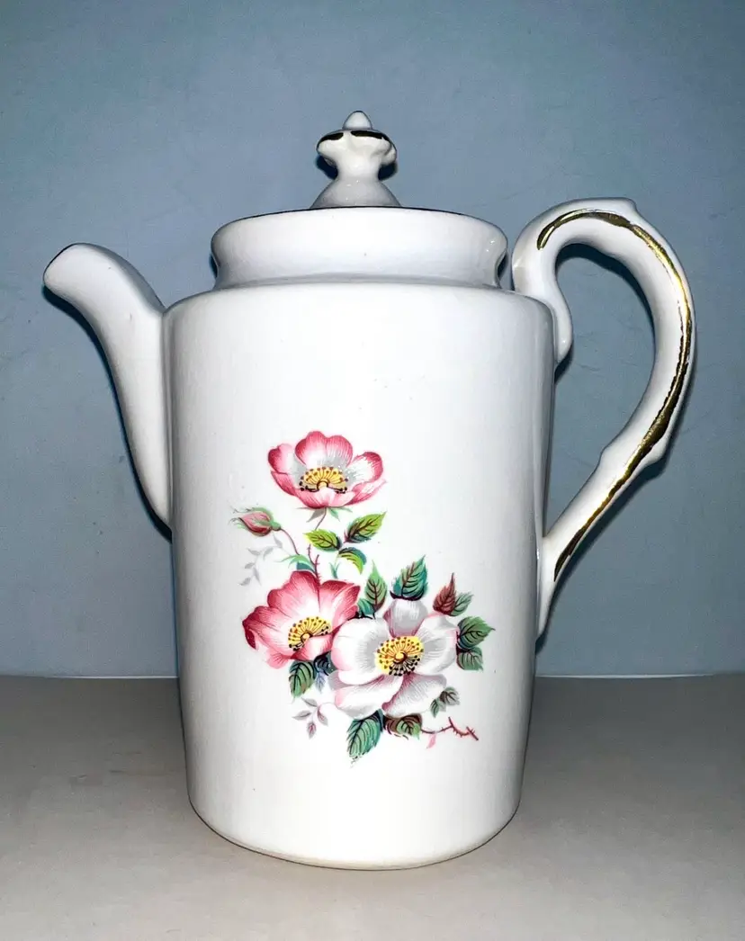 Vintage House Of Webster Briar Rose Chocolate Pot Cottagecore