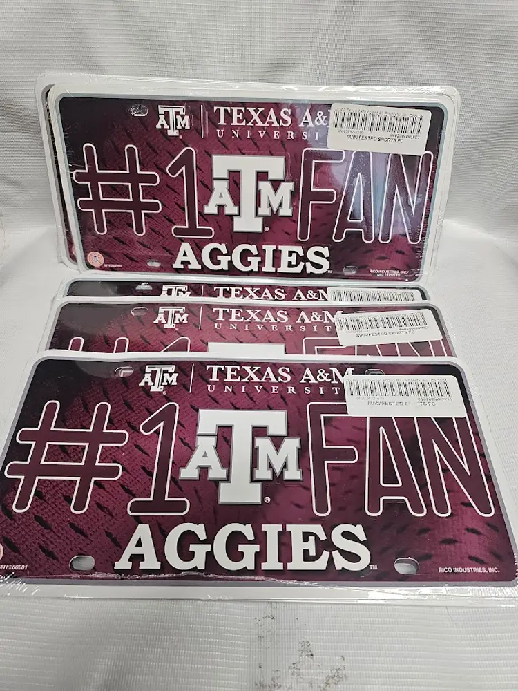 Lot of 15 Texas A&M Aggies #1 Fan License Plates