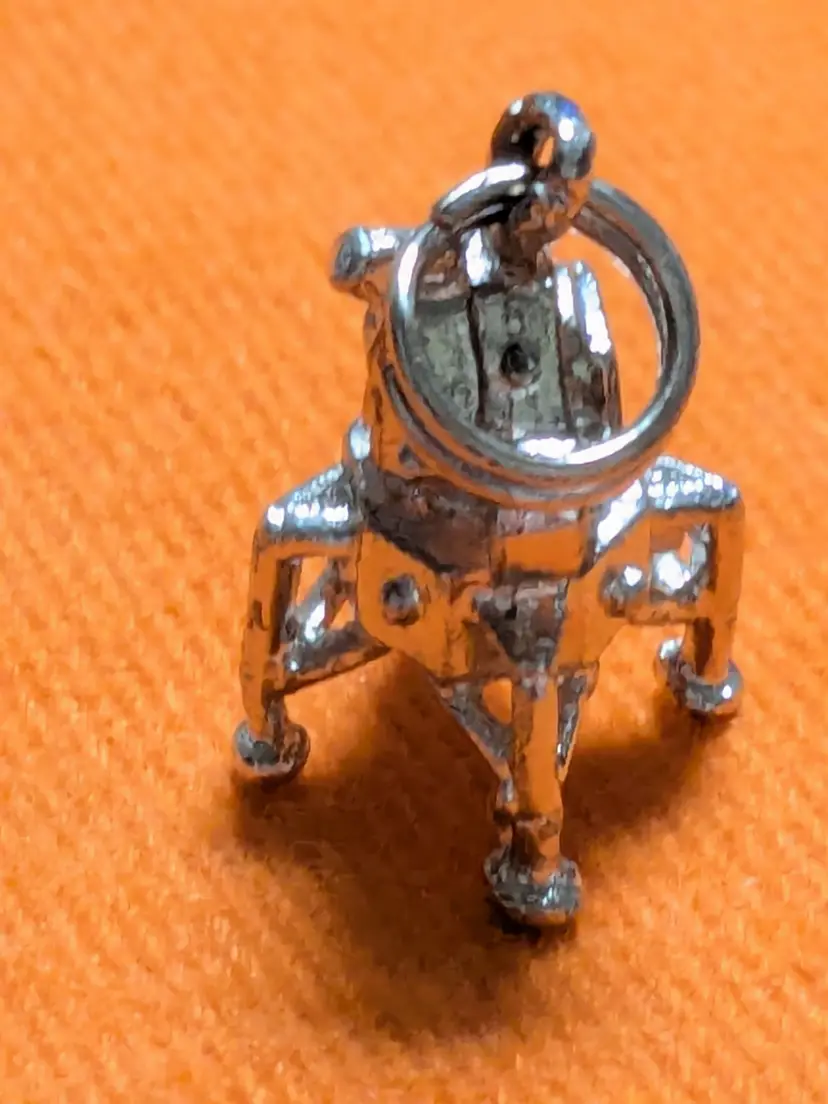 Vintage Sterling Silver Space Lunar Module Moon Charm