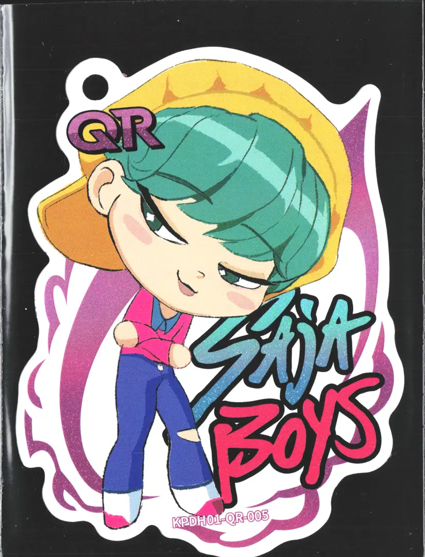 Baby Chibi QR Charm Keychain Kayou KPop Demon Hunters Trading Card QR-005