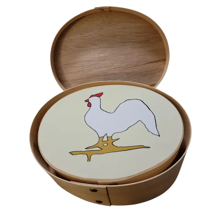 Vintage Nesting Boxes Shaker Style Hand Painted Horse Rooster Angel Weather Vane