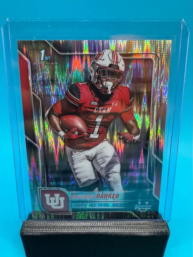 Wayshawn Parker 1st Bowman Chrome U Stealth Refractor Utah Utes