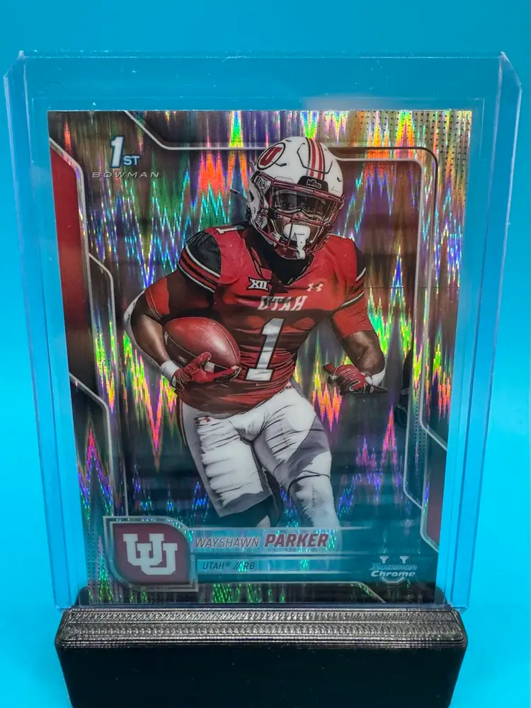 Wayshawn Parker 1st Bowman Chrome U Stealth Refractor Utah Utes