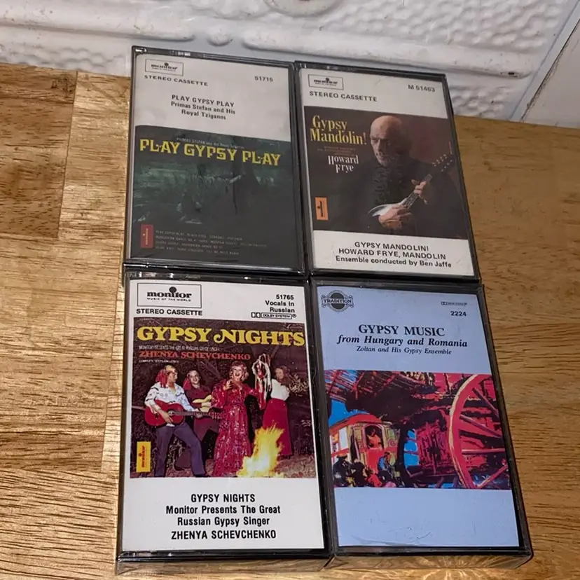 Lot Of 4 Cassette Tapes, Gypsy, New, See Pictures & Description