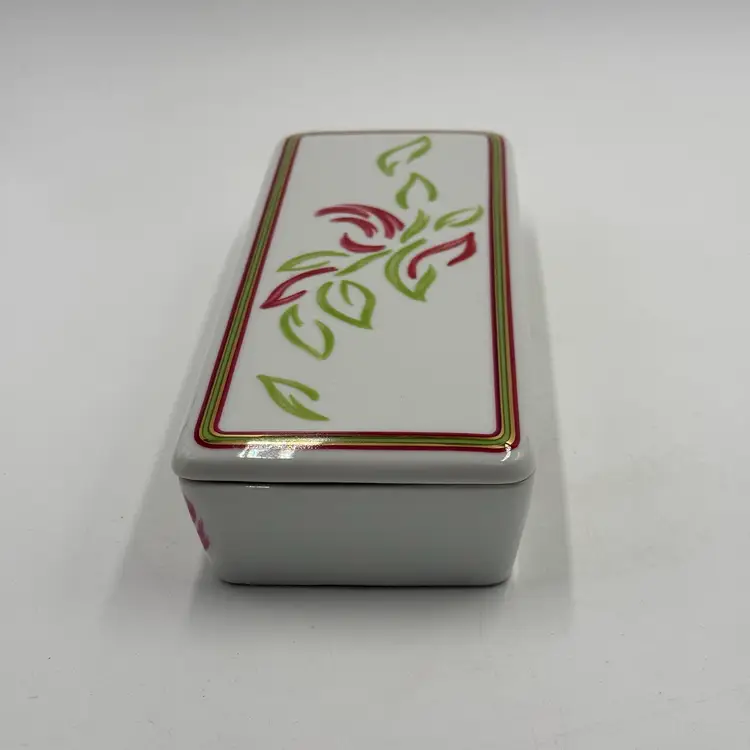 Porcelain Parfum Privilege Vintage Divided Three Compartment Jewelry Trinket Box