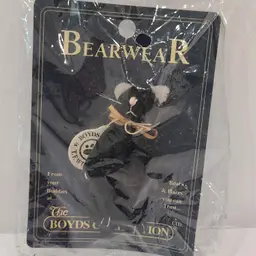 #01 - Boyds Bears Bearwear T.F. Wuzzies Black Cat Pin on Card Sealed Fall Halloween