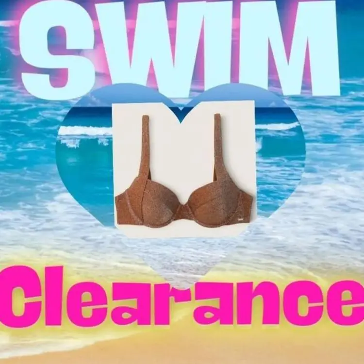 L-DD- Victoria's Secret PINKSHIMMER PUSHUP BIKINI TOP Bright Soft Cappucino 🧋NWT