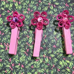 Pink Floral Pins