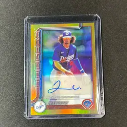 Joendry Vargas 2025 Topps Pro Debut Gold Foil Auto /50 Los Angeles Dodgers