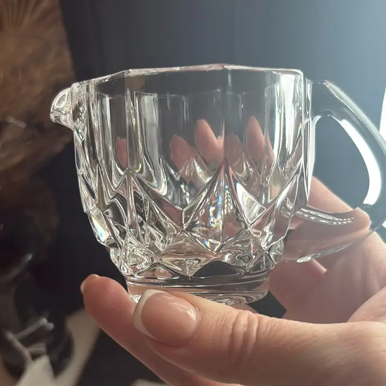 Heavy Crystal Cream And Sugar Set