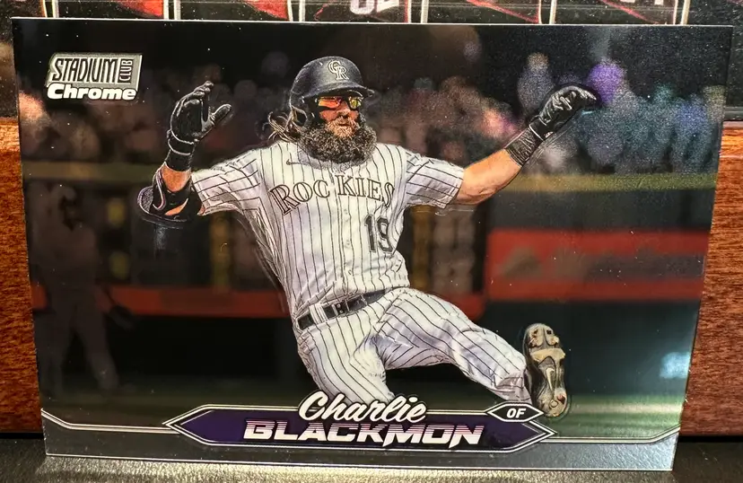 Charlie Blackmon 2024 Stadium Club Chrome 121 Colorado Rockies
