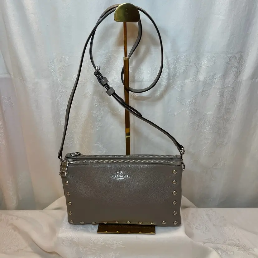 Coach Lyla Crossbody with Rivets Double Zip Compartments