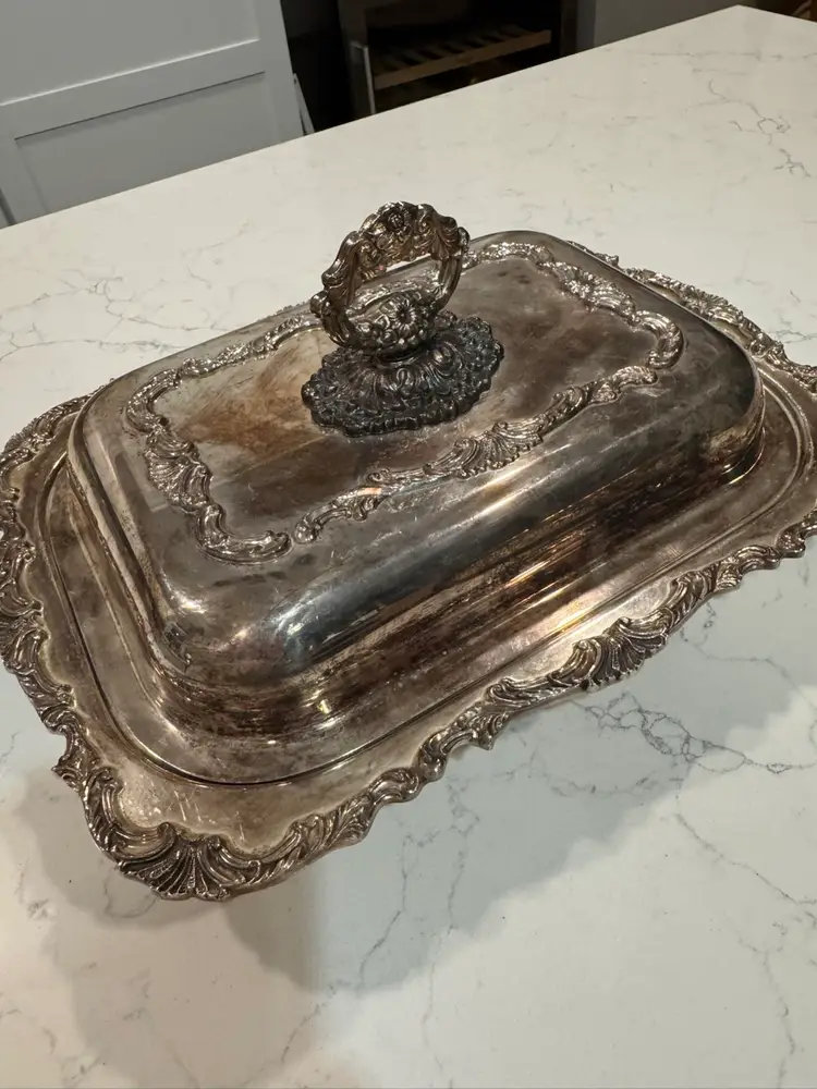 Antique Sheffield Silver plated Serving Dish