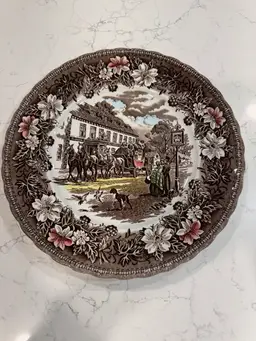 Vintage Royal Tudor Ware Coaching Taverns Decorative Plate