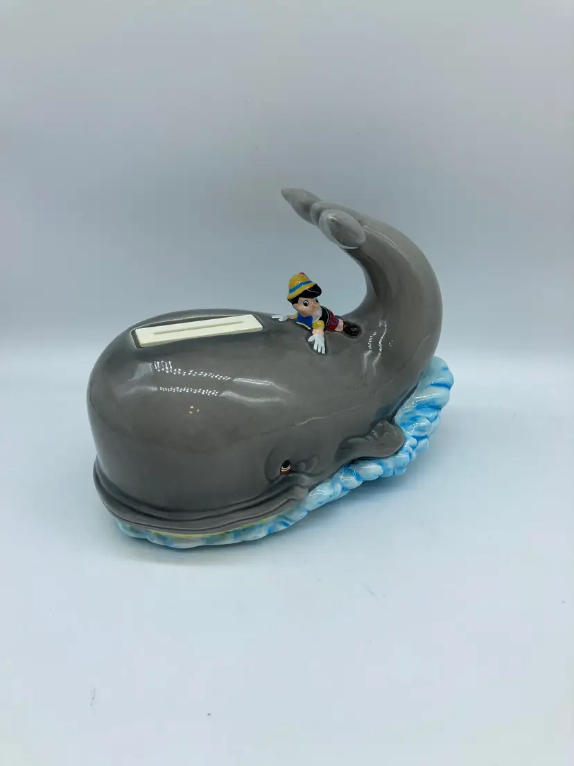 Disney Pinocchio & Monstro The Whale Schmid Coin Bank