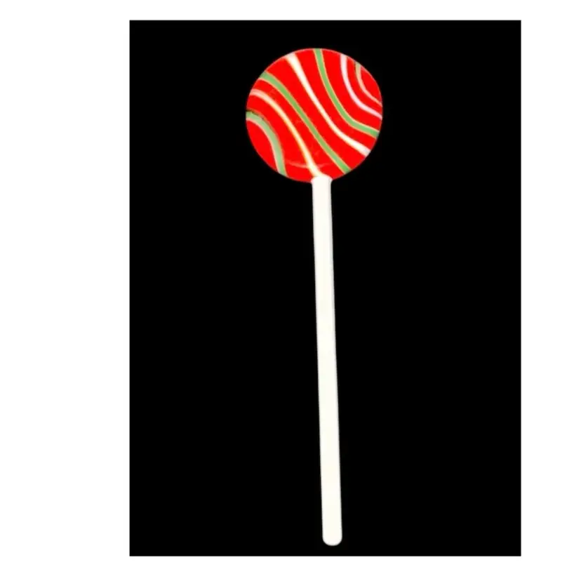 #03- Vintage 1980's /90's  Unknown Artist Art Glass Lollipop  As Pictured