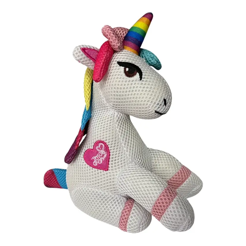 Nickelodeon JoJo Siwa Unicorn Mesh Bath Scrub 9" Stuffed Animal Toy - Very Good Condition