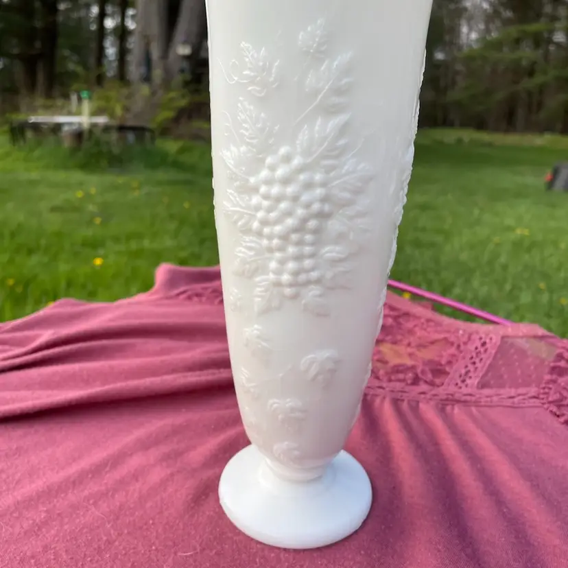 9” Milk Glass Vase
