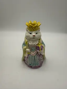 Vintage Fitz And Floyd Reigning Cats & Dogs - Queen Marie de Meow - Vase, Candle Holder, Whimsy Cat